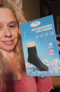 I never travel without these now. Wearing the cold socks during and after a long flight prevents my feet and ankles from swelling. It's a total game-changer for travel.