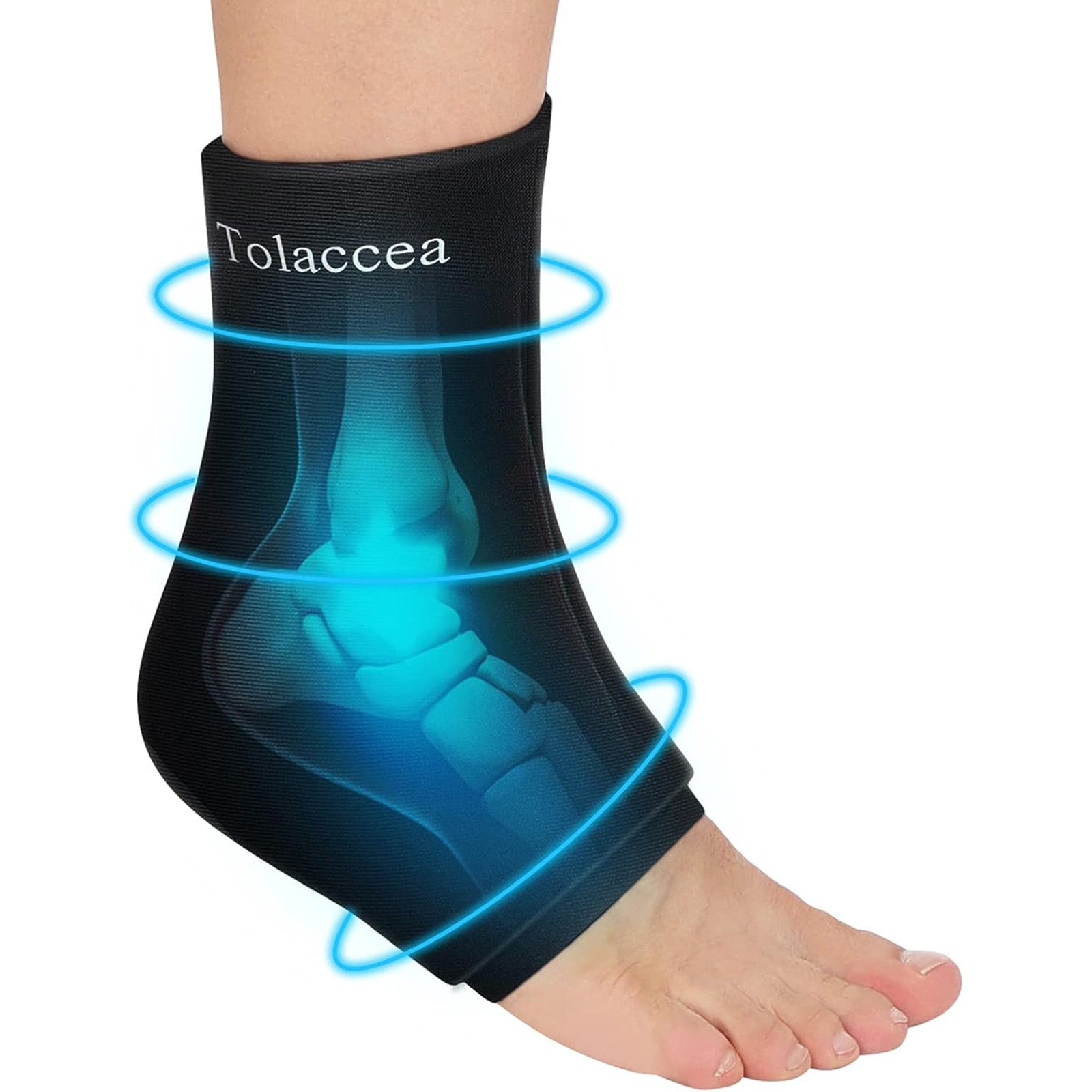 Tolaccea Hot & Cold Reusable Ankle Foot Ice Pack Wrap for Injuries, Swelling & Pain Relief