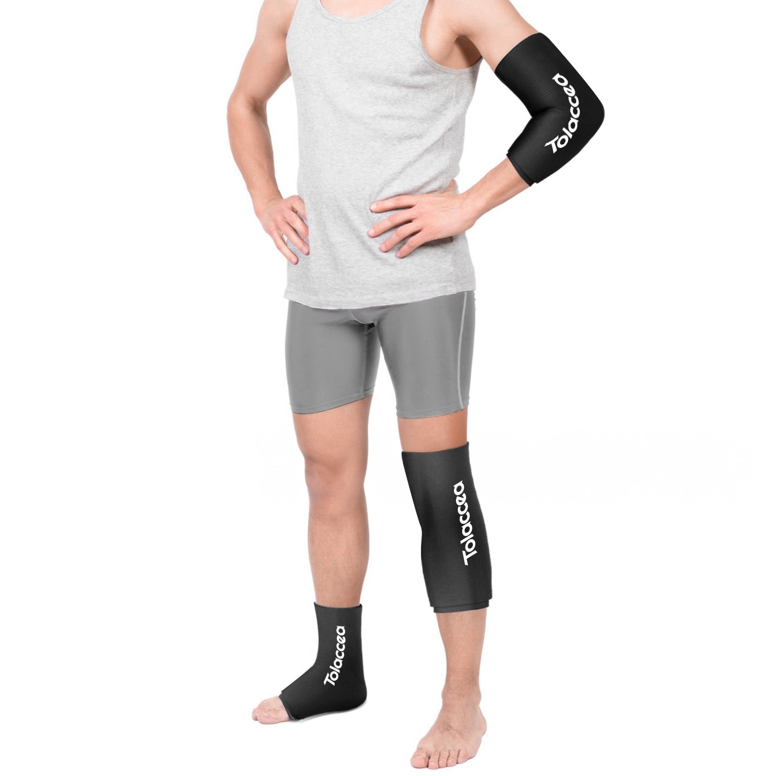 Tolaccea Hot & Cold Therapy Compression Sleeve for Elbow and Knee Calf Ankle Pain Relief