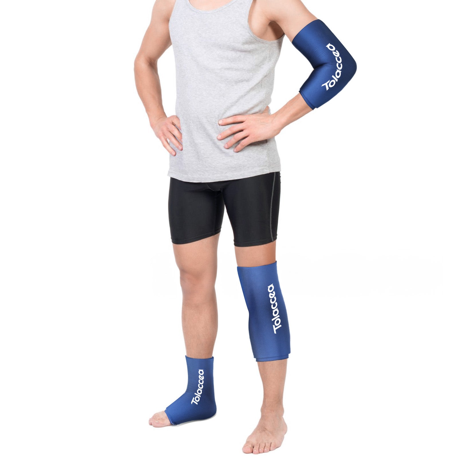 Tolaccea Hot & Cold Therapy Compression Sleeve for Elbow and Knee Calf Ankle Pain Relief