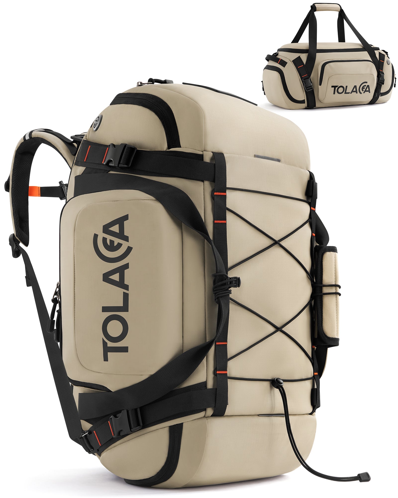 Tolaccea Ulife 02 Convertible Duffel Backpack, 3-Way Gym/Travel Bag with Shoe Storage & Wet-Dry Pocket, 55L/40L