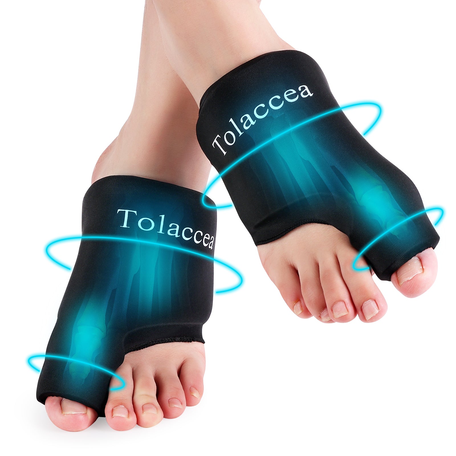 Tolaccea Reusable Gel Ice Packs for Feet  Big Toe Pain Relief, Bunion, Swelling, Sprains & Post-Surgery Recovery (1 Pair)