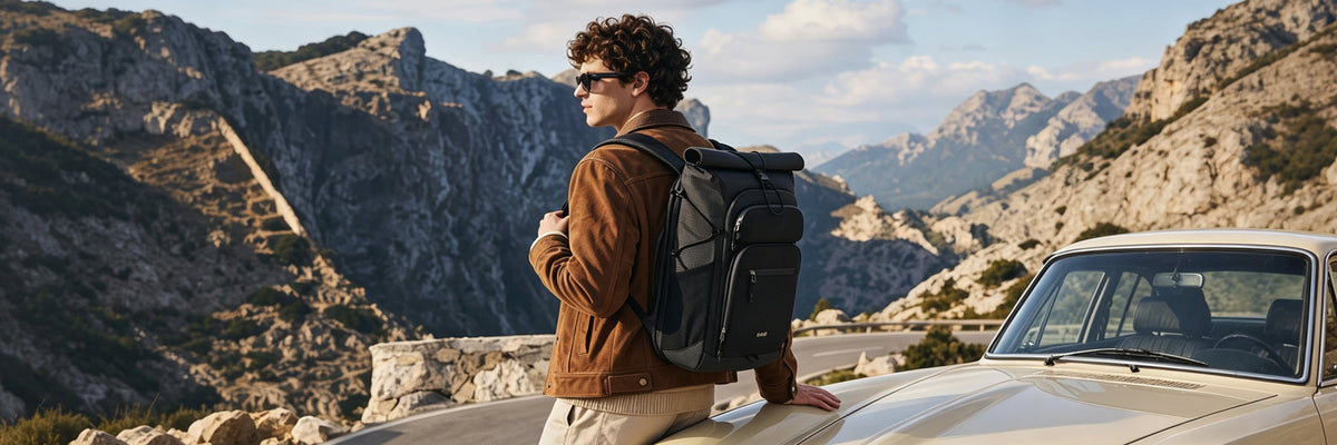 Tolaccea R10 32L Roll-Top Travel Backpack — One Bag for 6 Countries