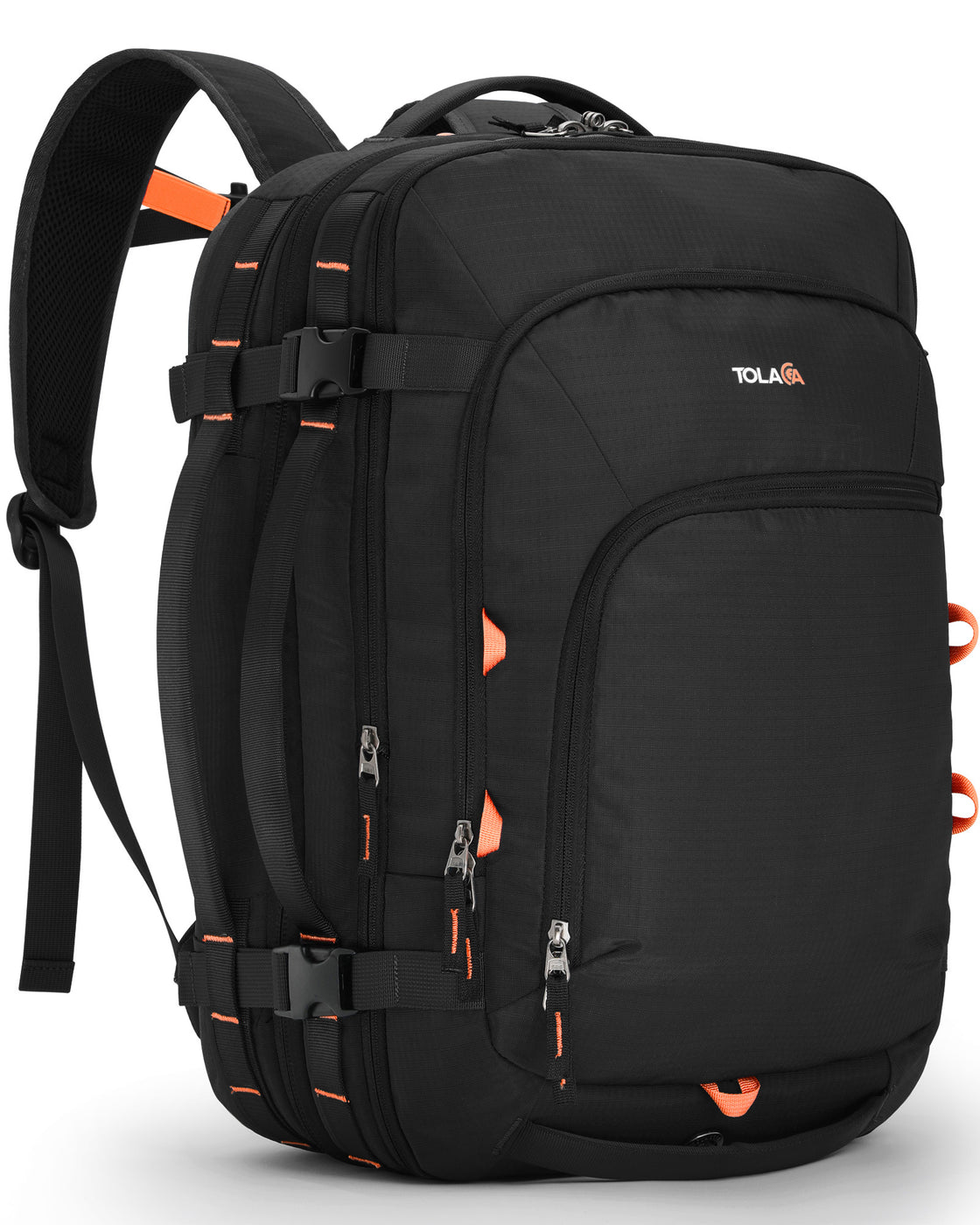 Tolaccea 35-45L Travel Laptop Backpack, Carry On Backpacks,Travel Rucksack Cabin Size, TSA Friendly Flight Approved Hand Luggage Backpacks Fit 15.6 Inch Laptop, Water Resistant Business Rucksack