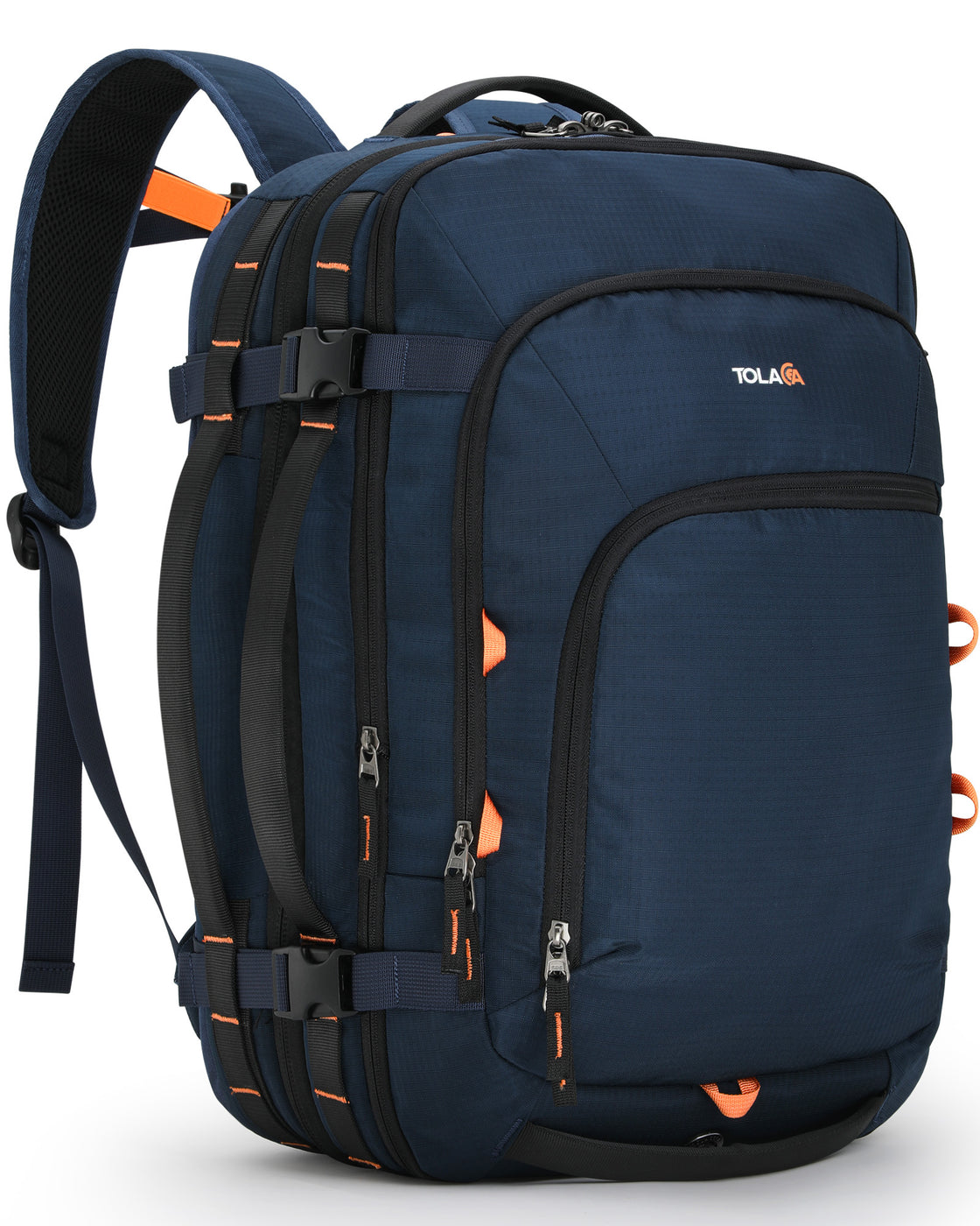 Tolaccea 35-45L Travel Laptop Backpack, Carry On Backpacks,Travel Rucksack Cabin Size, TSA Friendly Flight Approved Hand Luggage Backpacks Fit 15.6 Inch Laptop, Water Resistant Business Rucksack