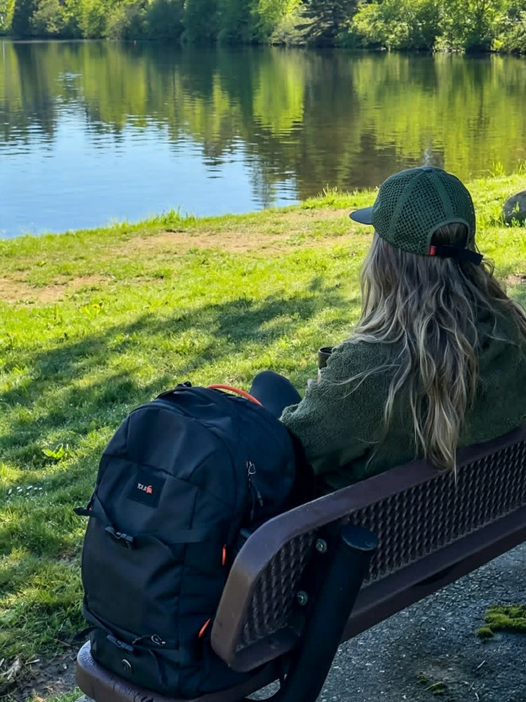 Tolaccea M06 30L Travel Laptop Backpack with Suspended EVA Protection & Hidden AirTag Pocket