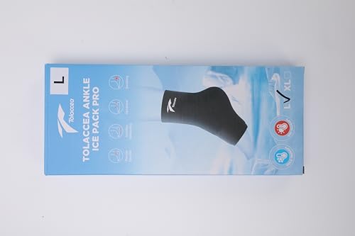 Tolaccea Ankle Ice Pack Wrap PRO for Injuries, Foot Ice Pack for Hot and Cold Therapy, Flexible Cold Pack for Plantar Fasciitis,Swelling,Sprained, ColdFocus for More Cooling Large (Pack of 1)