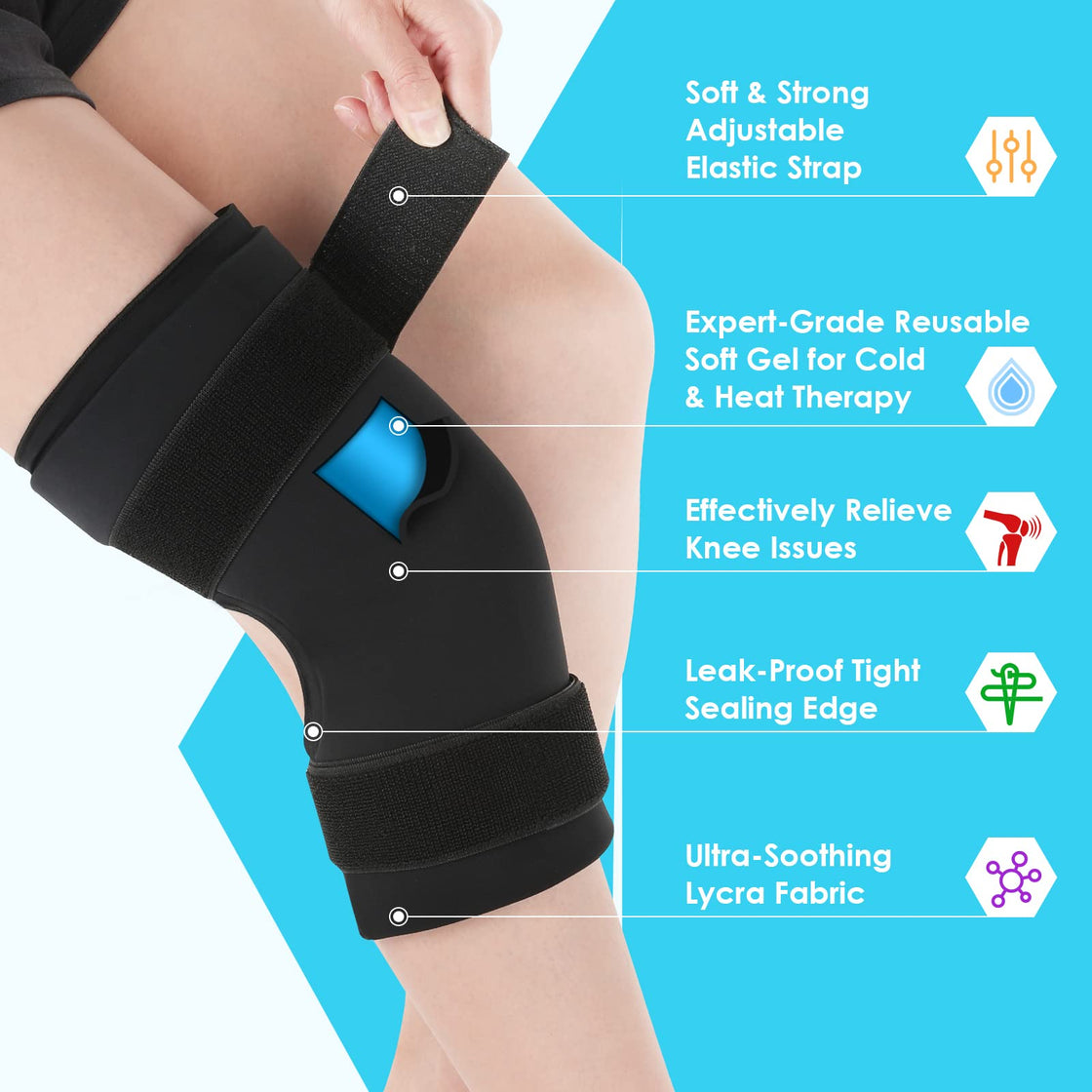 Tolaccea Knee Ice Pack for Pain Relief for Knee