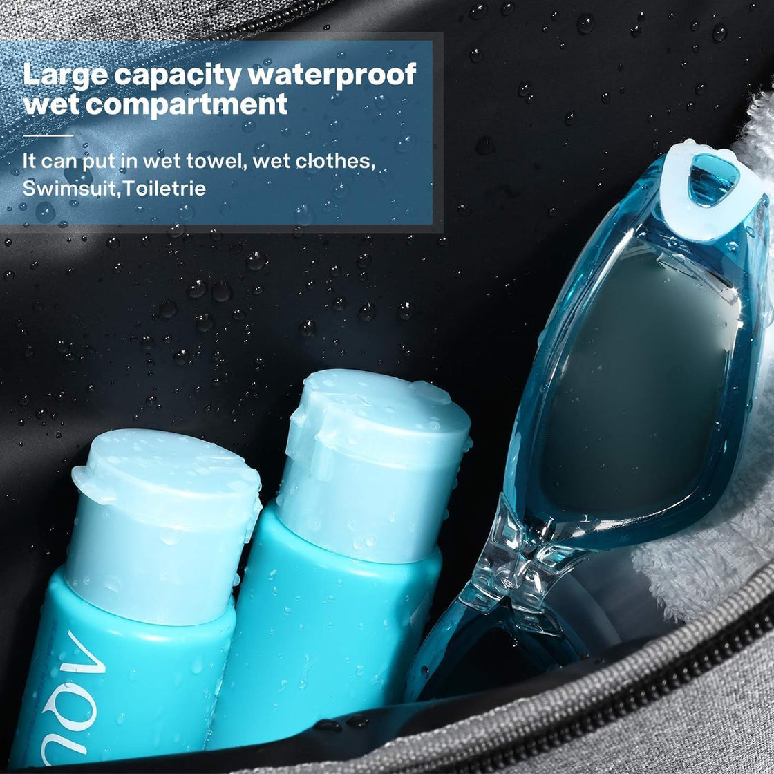 Tolaccea Gym Bag for Men Women, 47L Large Sport Duffel Bag with Shoe Compartment Wet Compartment, Travel Duffel Bag Backpack, Weekend Bag Carry On Backpack for Gym, Travel, Fitness, Training, Workout