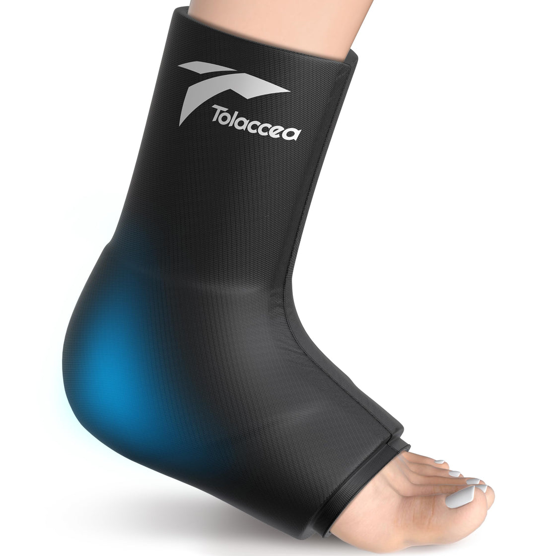 Tolaccea Ankle Ice Pack Wrap PRO for Injuries, Foot Ice Pack for Hot and Cold Therapy, Flexible Cold Pack for Plantar Fasciitis,Swelling,Sprained, ColdFocus for More Cooling Large (Pack of 1)