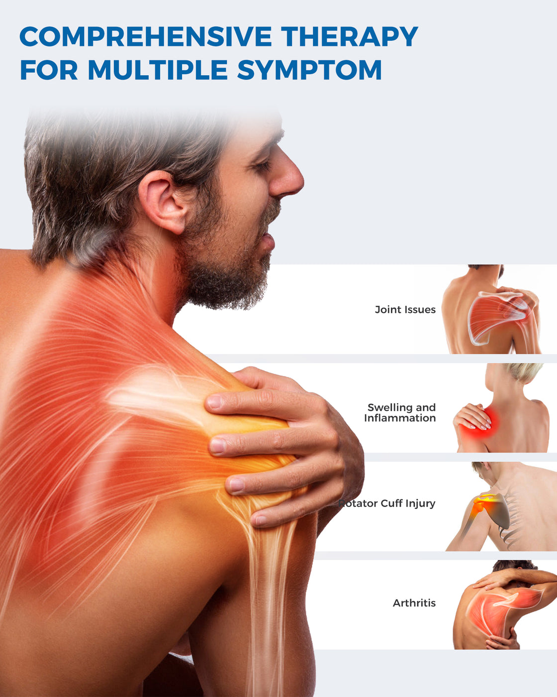Shoulder Ice Pack Wrap with Triple Coldfocus Expert Gel for Long-Lasting Rotator Cuff Cold Therapy, Shoulder ice Brace Rotator Cuff Cold Therapy for for Pain Relief, Post Recovery