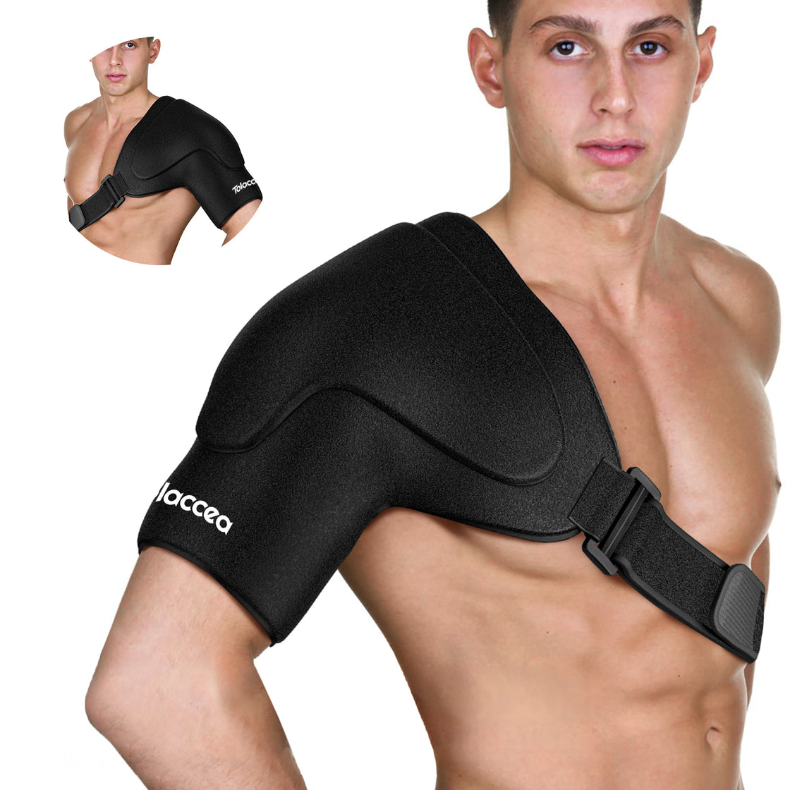 Shoulder Ice Pack Wrap with Triple Coldfocus Expert Gel for Long-Lasting Rotator Cuff Cold Therapy, Shoulder ice Brace Rotator Cuff Cold Therapy for for Pain Relief, Post Recovery