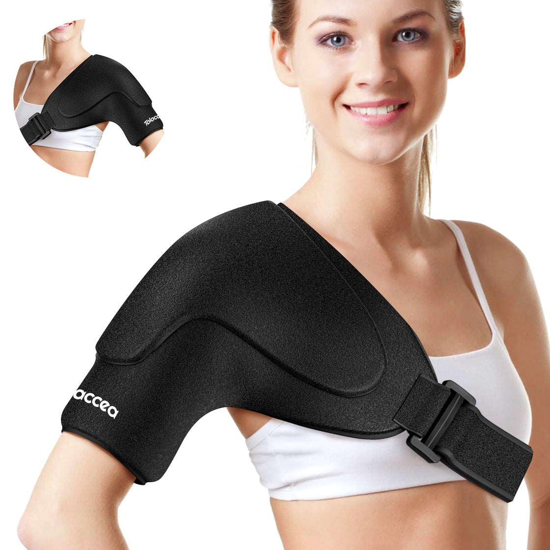 Shoulder Ice Pack Wrap with Triple Coldfocus Expert Gel for Long-Lasting Rotator Cuff Cold Therapy, Shoulder ice Brace Rotator Cuff Cold Therapy for for Pain Relief, Post Recovery