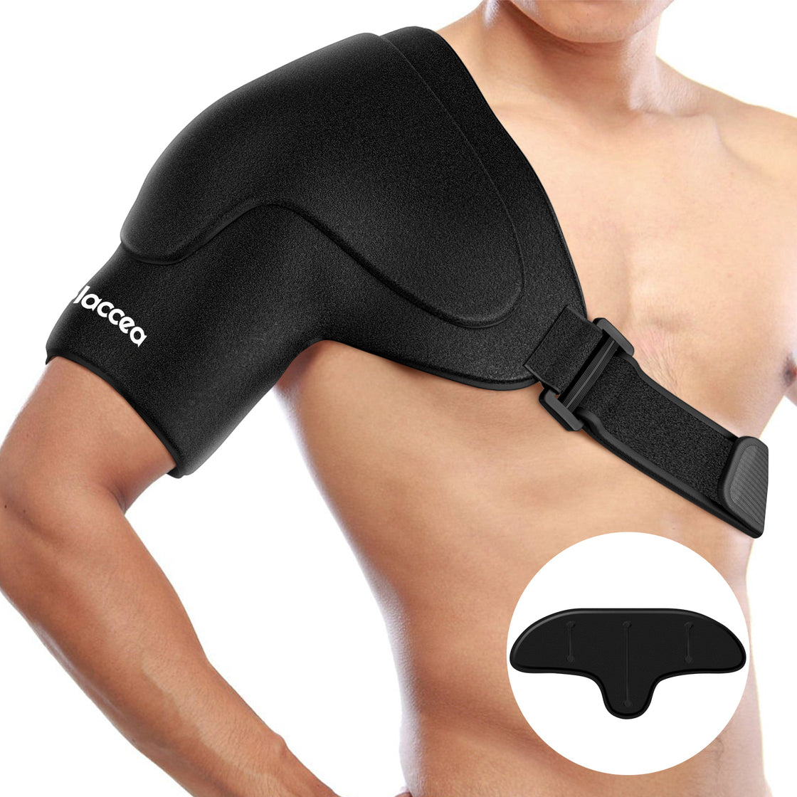 Shoulder Ice Pack Wrap with Triple Coldfocus Expert Gel for Long-Lasting Rotator Cuff Cold Therapy, Shoulder ice Brace Rotator Cuff Cold Therapy for for Pain Relief, Post Recovery