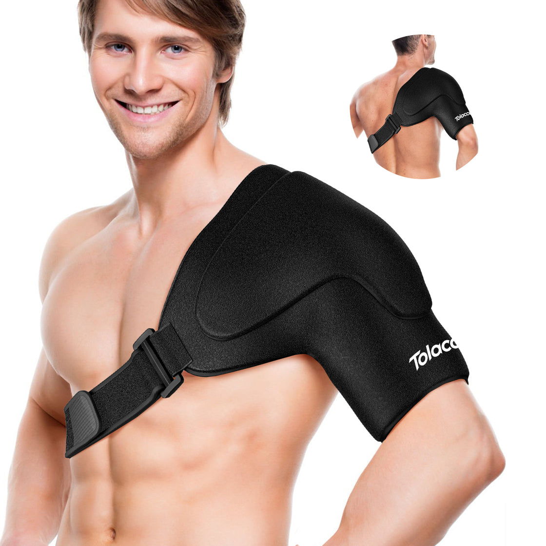 Shoulder Ice Pack Wrap with Triple Coldfocus Expert Gel for Long-Lasting Rotator Cuff Cold Therapy, Shoulder ice Brace Rotator Cuff Cold Therapy for for Pain Relief, Post Recovery