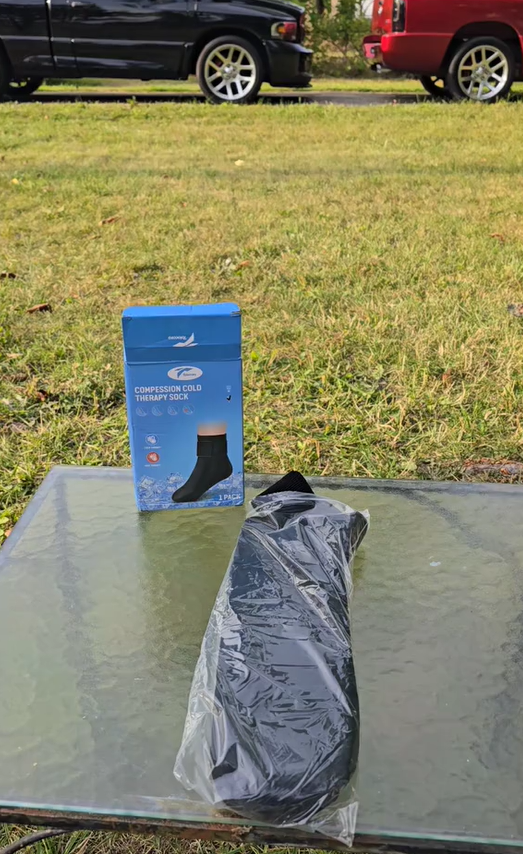 Sprained my ankle and this sock provided perfect 360-degree compression and cold. It was far easier to manage than a clumsy wrap.