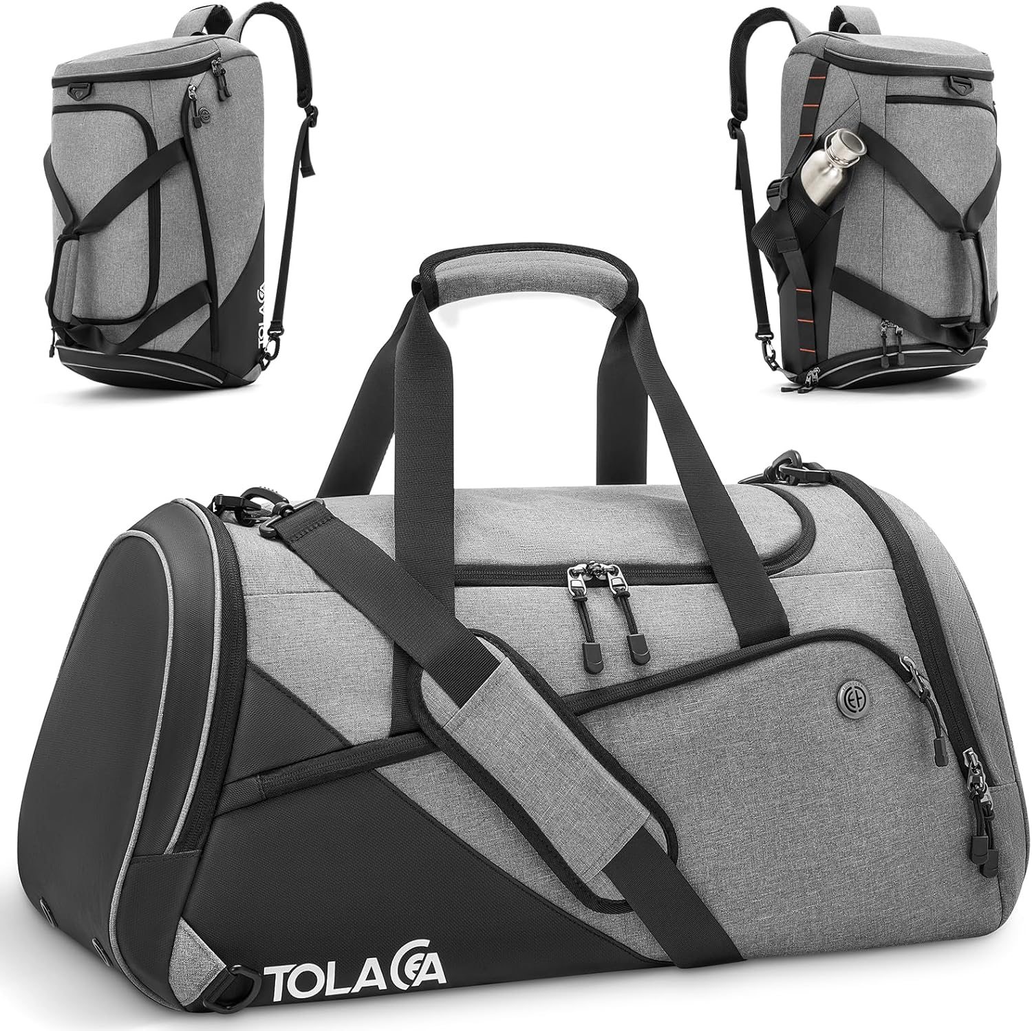 Tolaccea 47L Gym & Travel Backpack, Unisex Sports Duffle Bag With Shoe Compartment