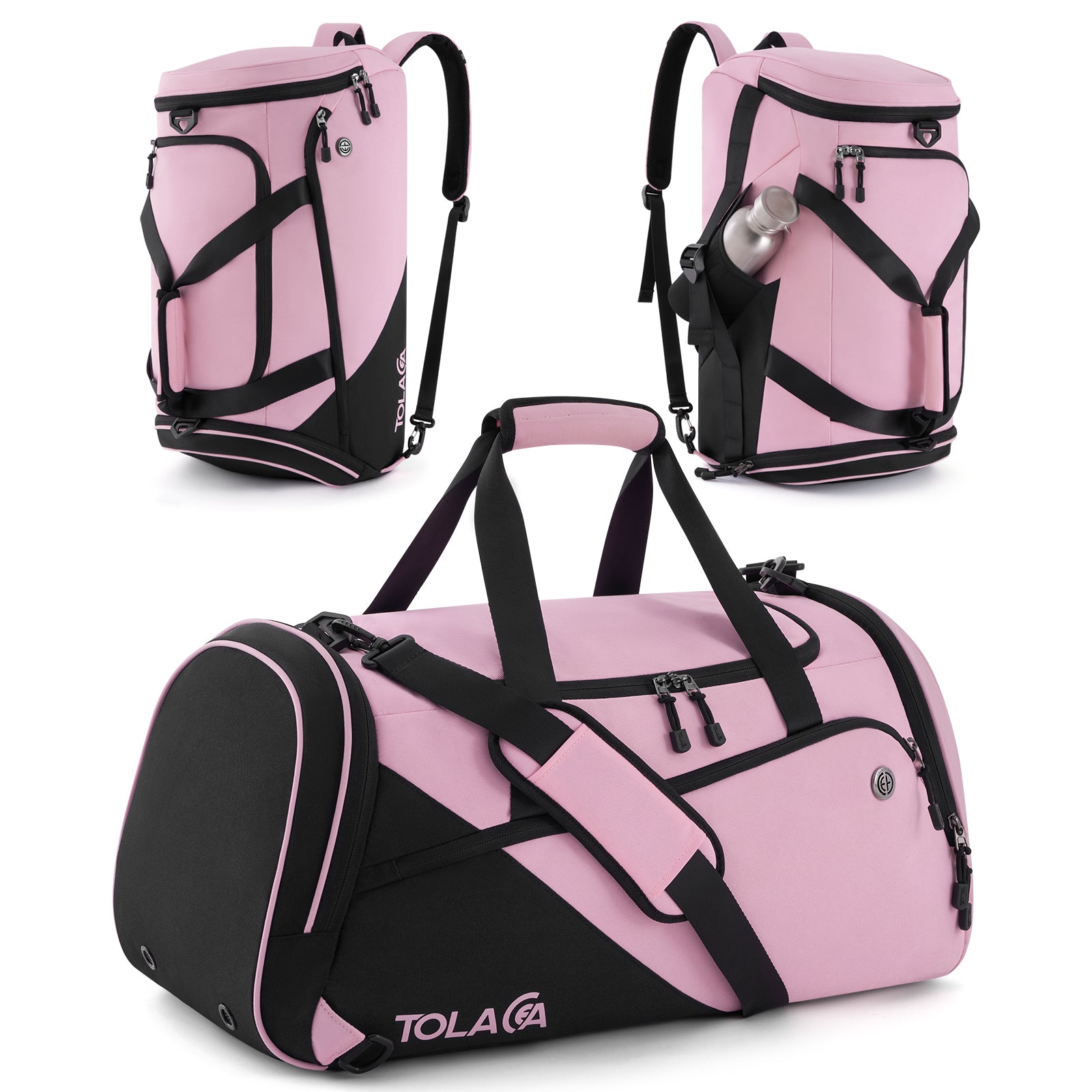 Tolaccea 47L Gym & Travel Backpack, Unisex Sports Duffle Bag With Shoe Compartment