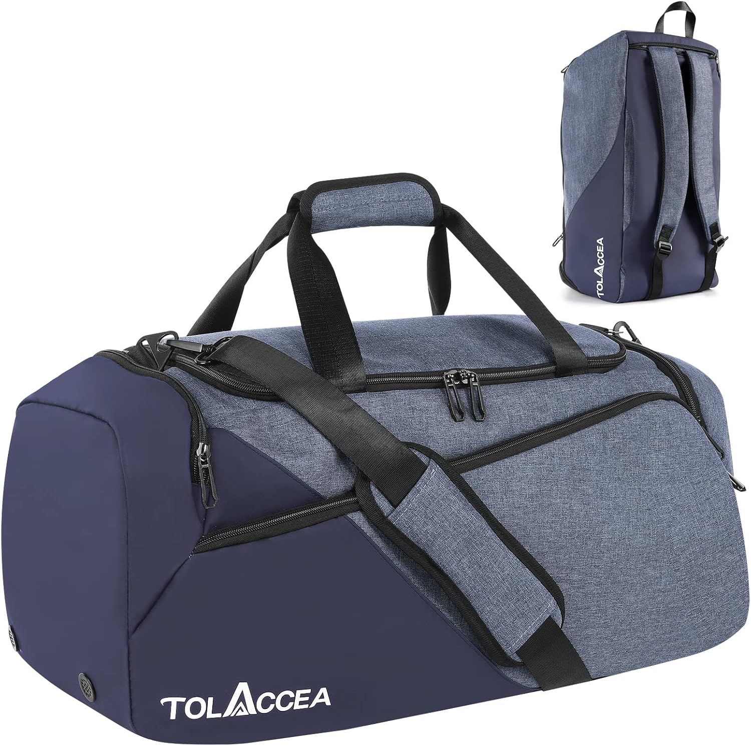 Tolaccea 47L Gym & Travel Backpack, Unisex Sports Duffle Bag With Shoe Compartment