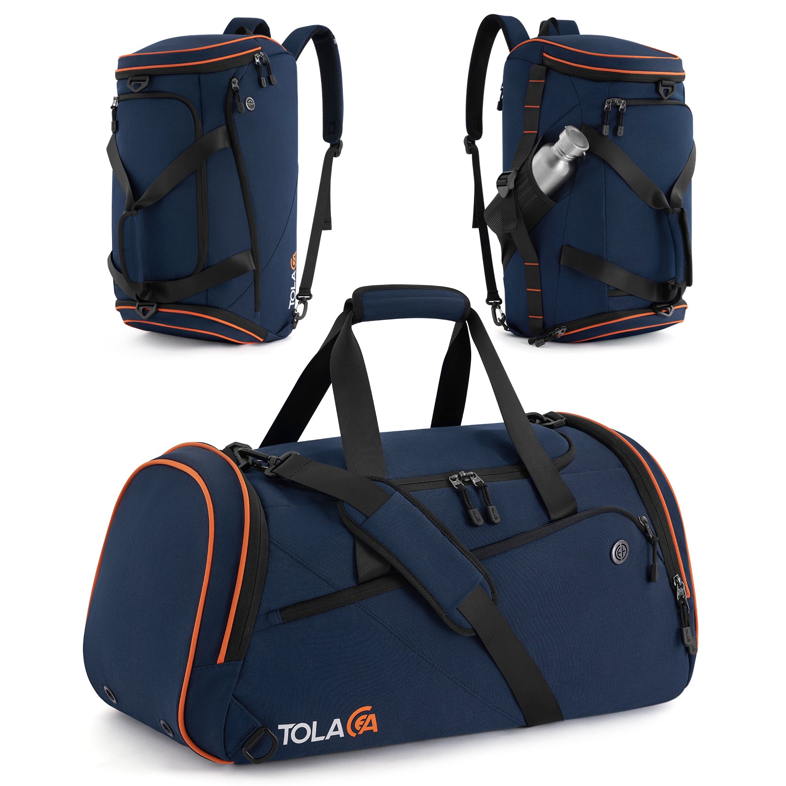 Tolaccea 47L Gym & Travel Backpack, Unisex Sports Duffle Bag With Shoe Compartment