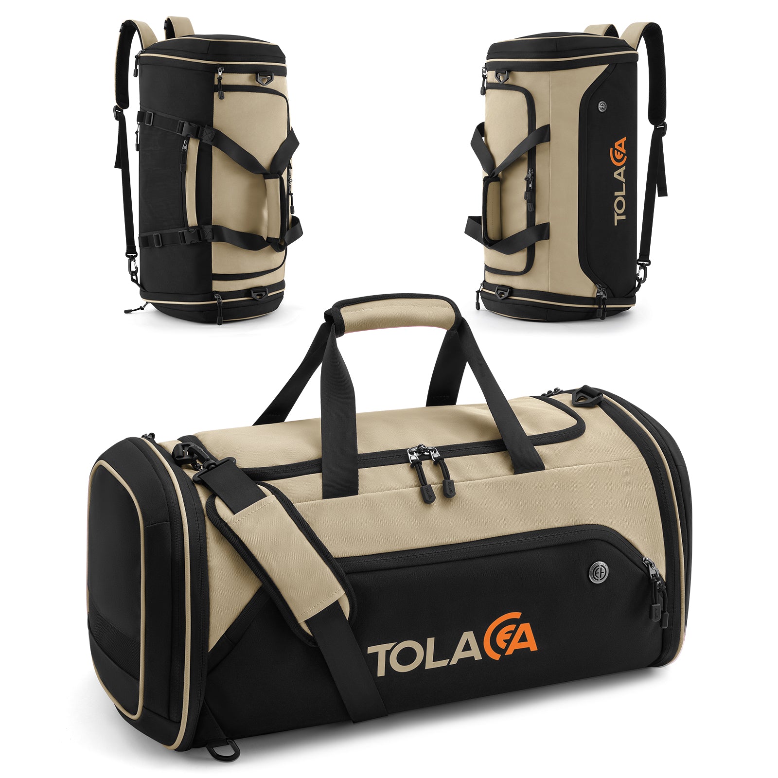 Tolaccea 54-72L Gym & Travel Backpack, Unisex Sports Duffle Bag With Shoe Compartment
