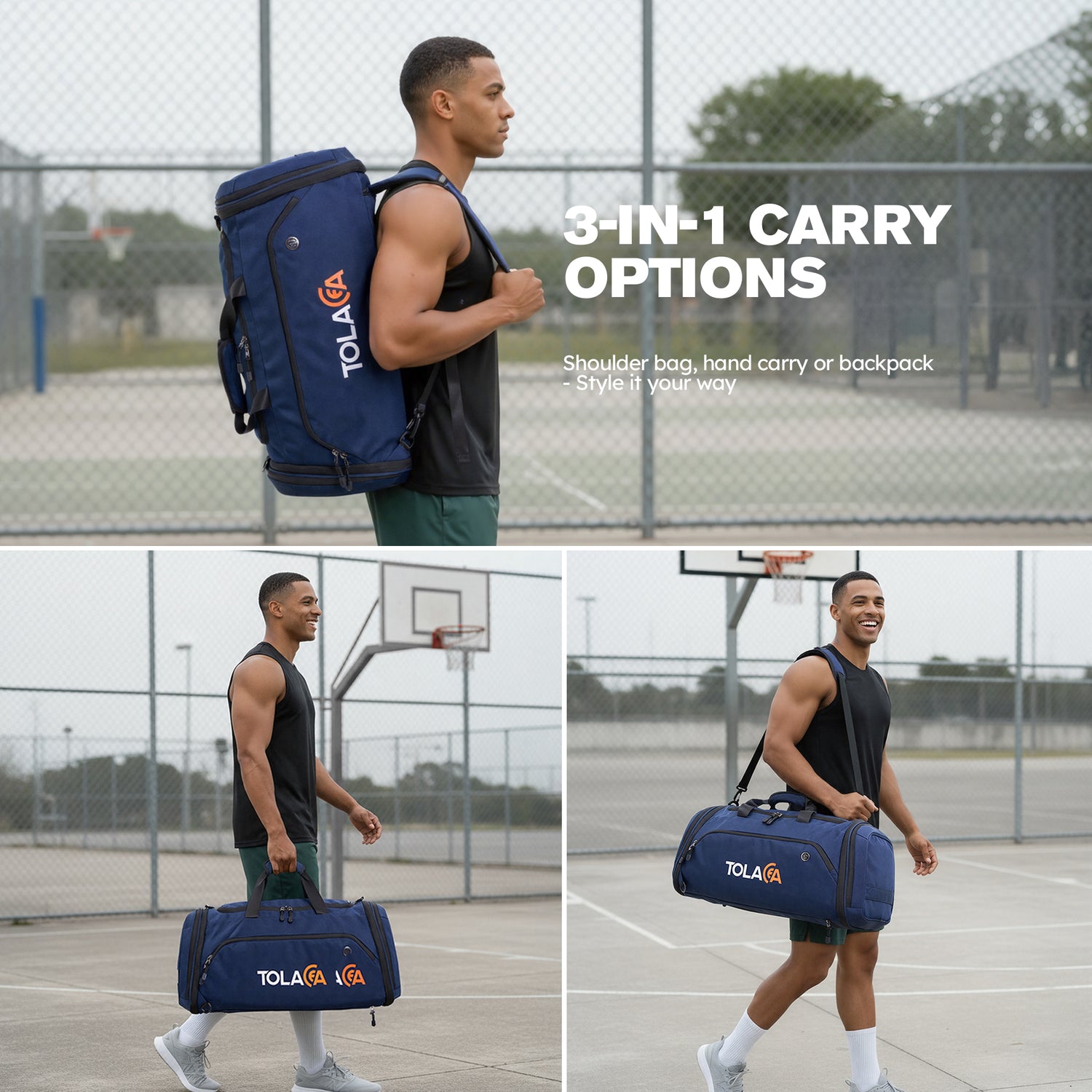Tolaccea 54L-72L Expandable Travel Duffle Backpack Tolaccea 54L-72L Expandable Travel Duffle Backpack