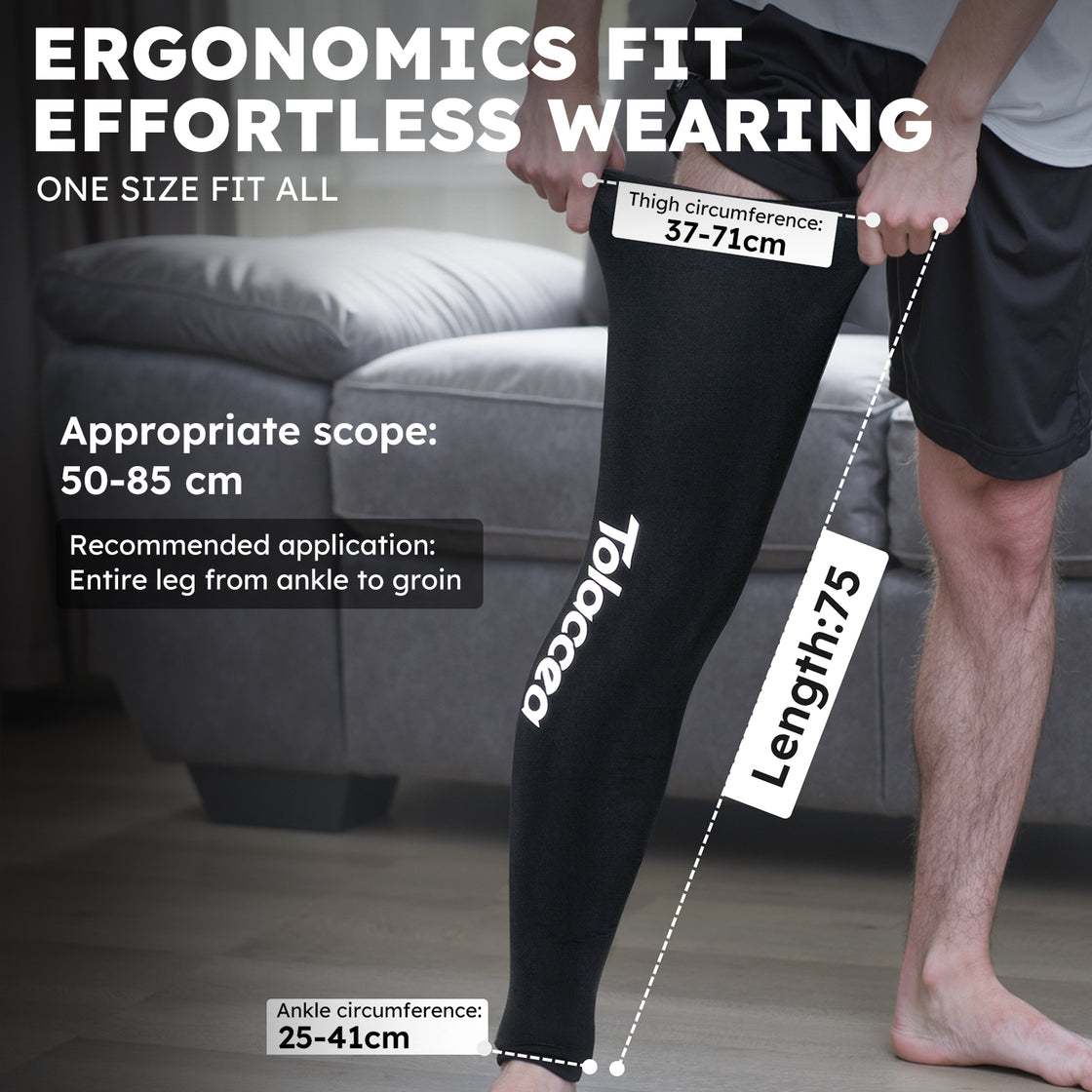 Tolaccea Full Leg Ice Pack Wrap 360° Cooling for Muscle Recovery & Pain Relief