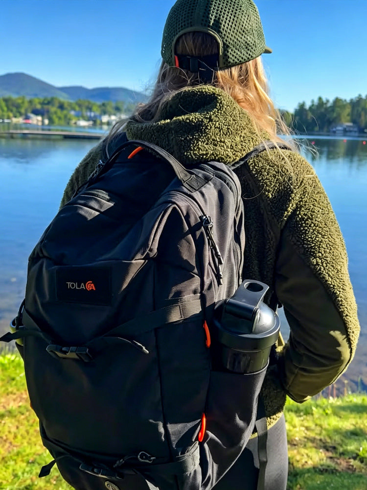 Tolaccea M06 30L Travel Laptop Backpack with Suspended EVA Protection & Hidden AirTag Pocket