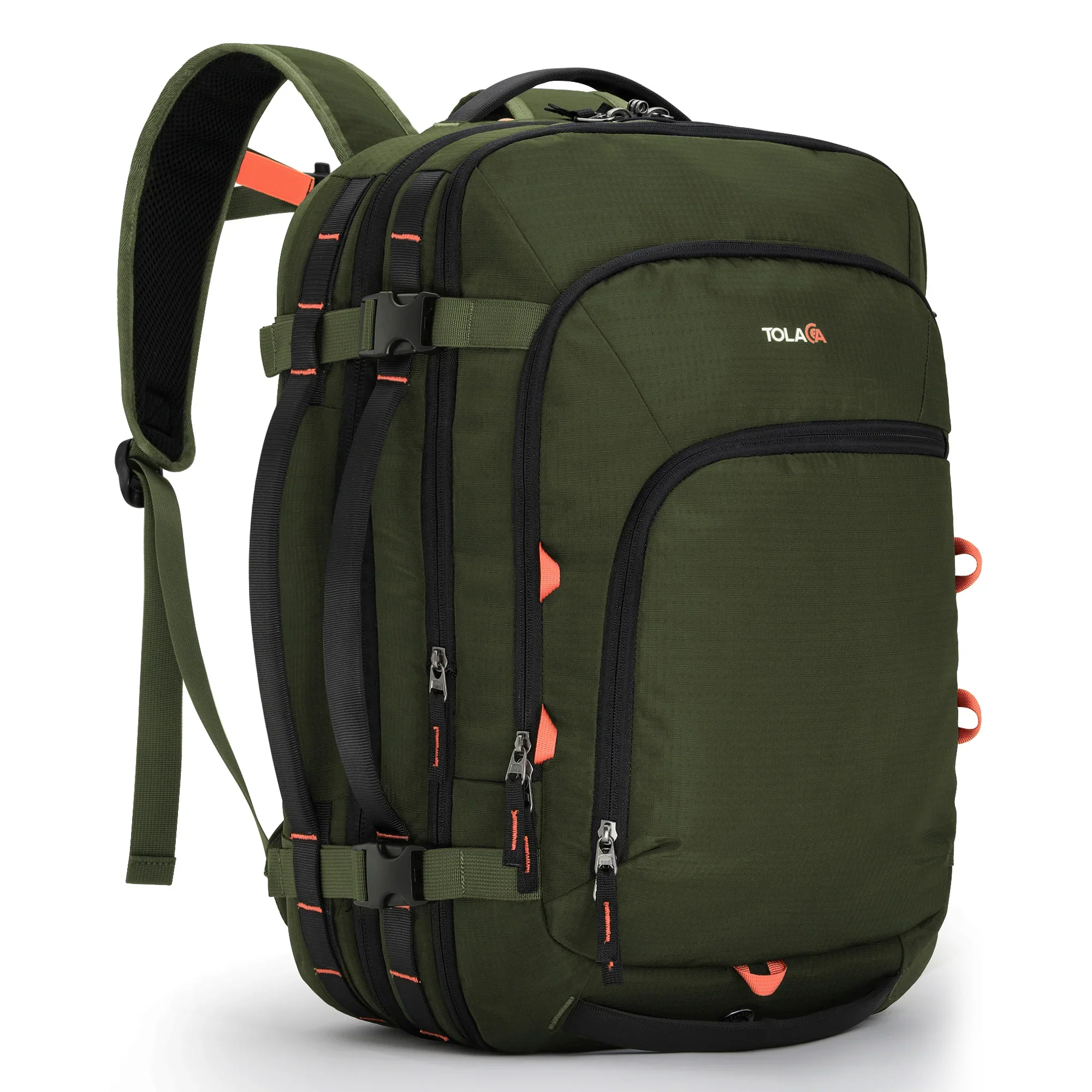 Tolaccea Mlife 01 Expandable Travel Backpack, 180° Lay-Flat TSA Bag with Quick Side Access & Wet-Dry Pockets, 35L-45L