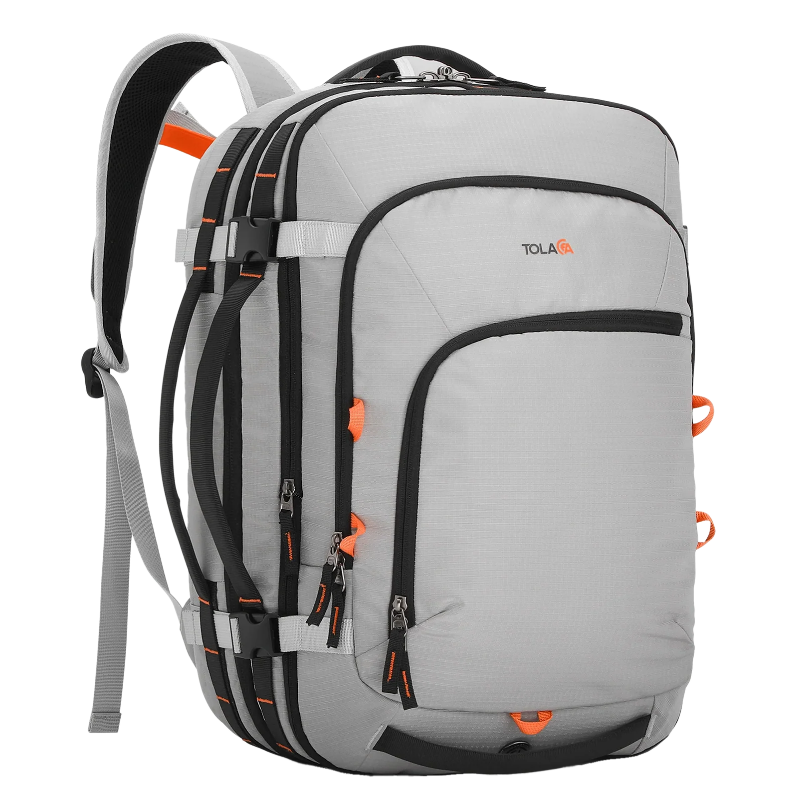 Tolaccea Mlife 01 Expandable Travel Backpack, 180° Lay-Flat TSA Bag with Quick Side Access & Wet-Dry Pockets, 35L-45L