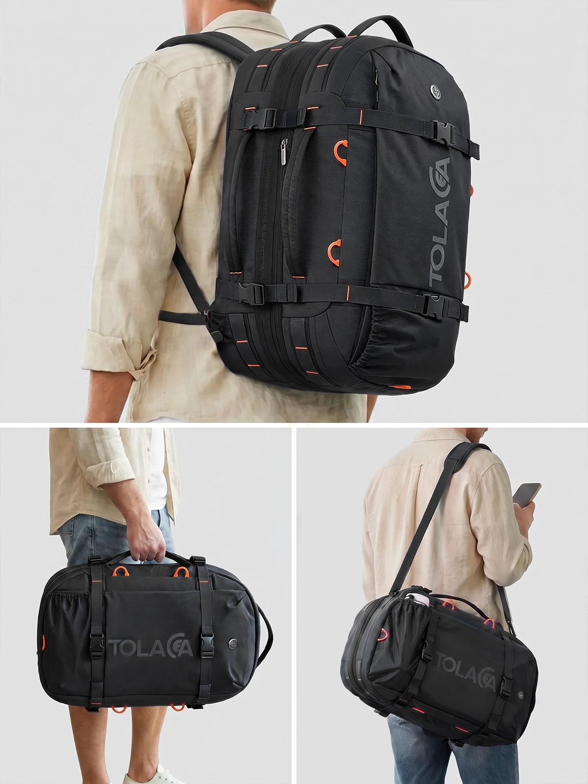 Jcb Rucksack Tolaccea Mlife 03 | 40L-50L Expandable Travel Backpack | TSA-Friendly ...