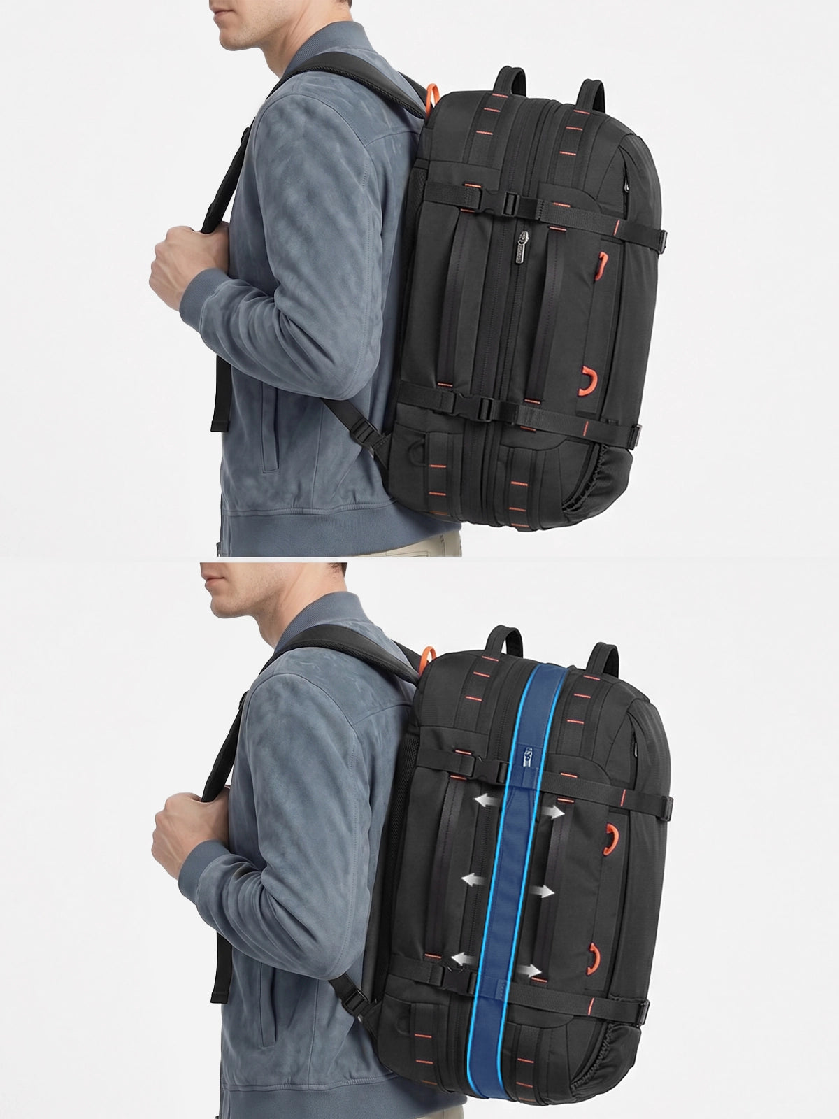 Tolaccea Mlife 03 | 40L-50L Expandable Travel Backpack | TSA