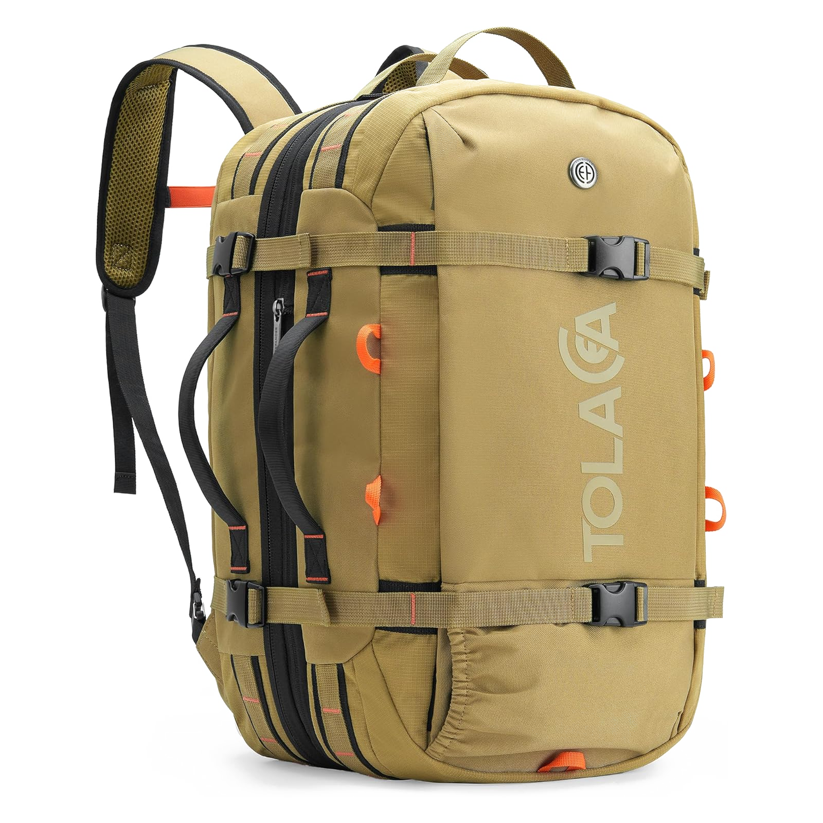 Tolaccea Mlife 03 Travel Backpack, Expandable Carry On with Quick-Access Laptop Compartment & 3-Way Carry,40-50L