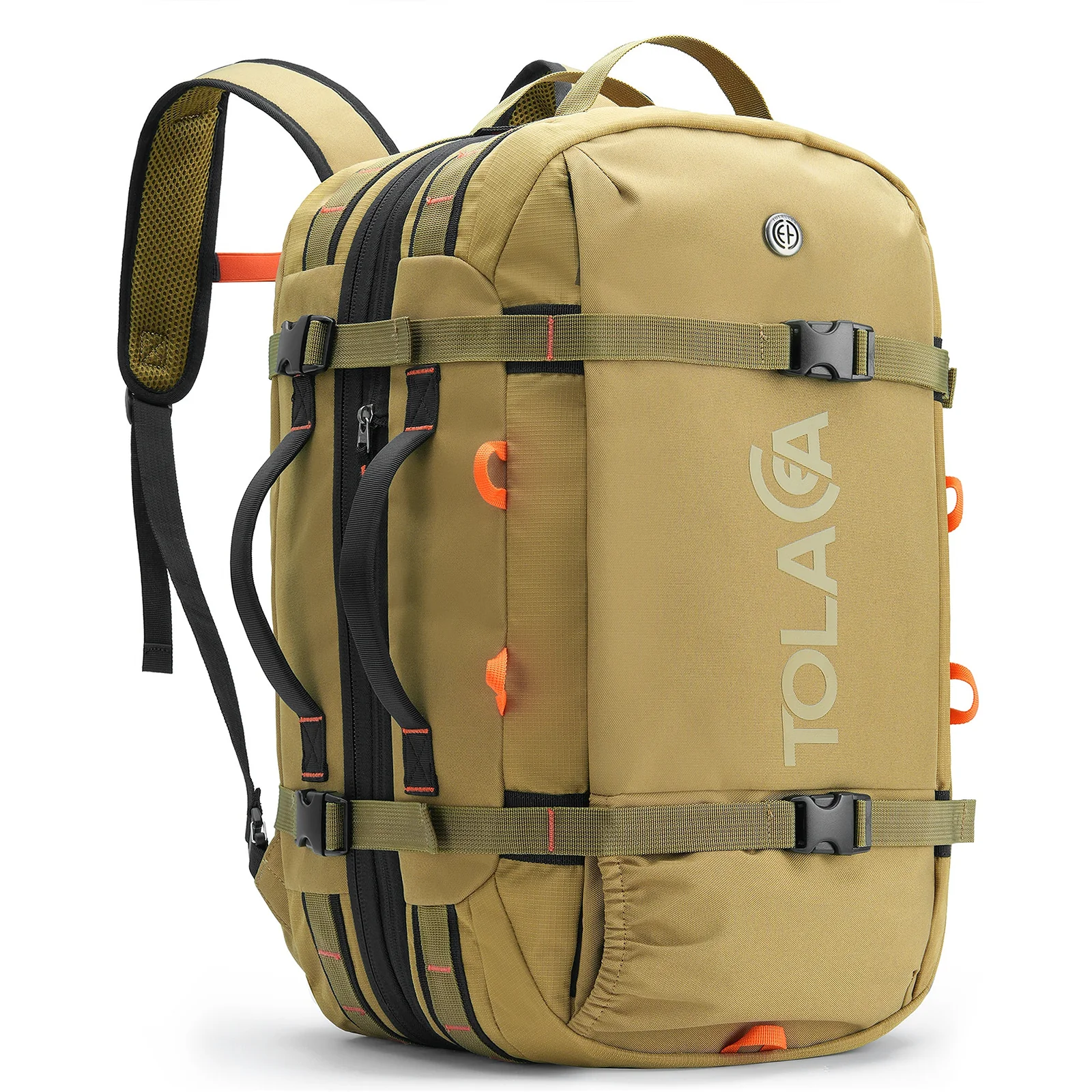 Tolaccea Mlife 03 Travel Backpack, Expandable Carry On with Quick-Access Laptop Compartment & 3-Way Carry,40-50L