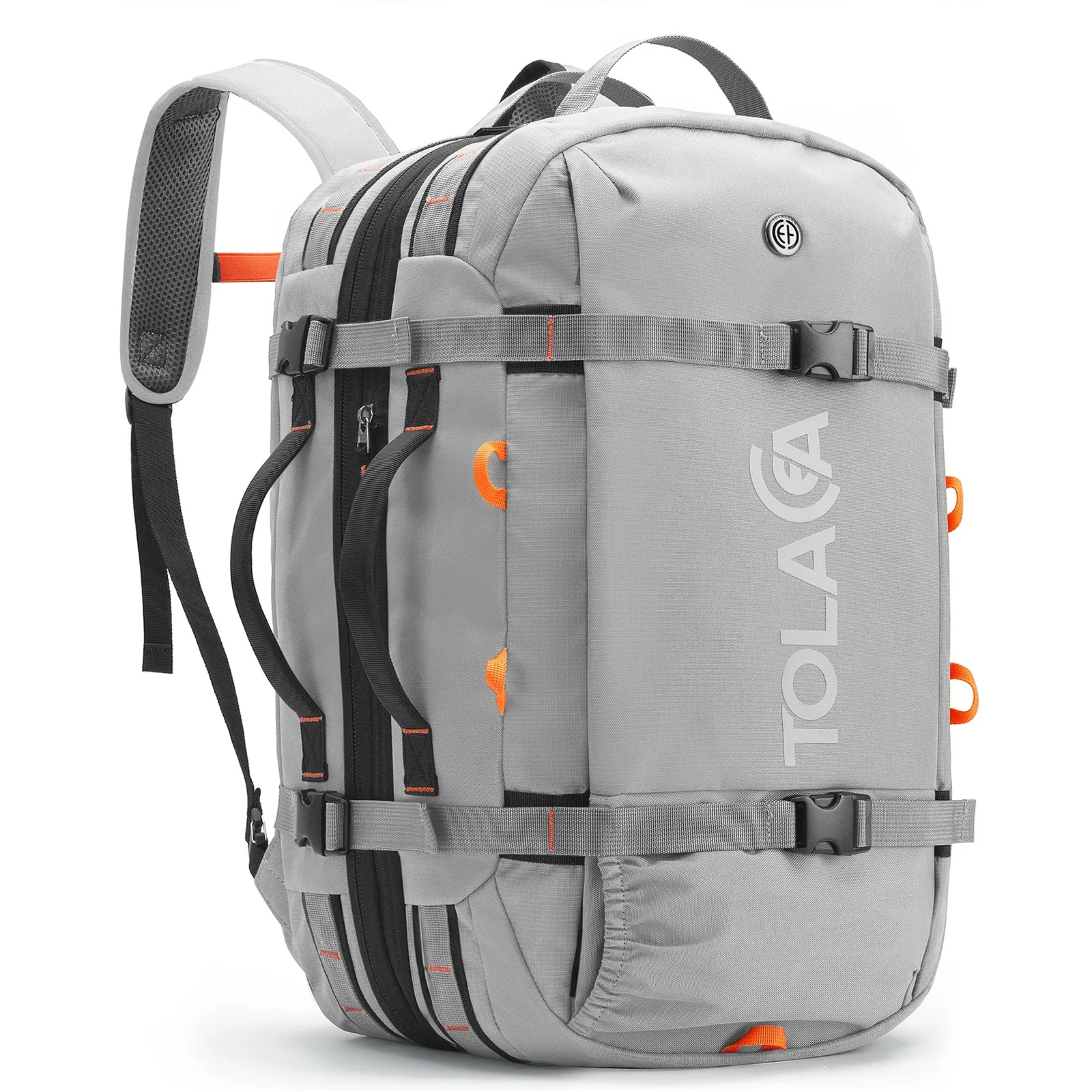 Tolaccea Mlife 03 Travel Backpack, Expandable Carry On with Quick-Access Laptop Compartment & 3-Way Carry,40-50L