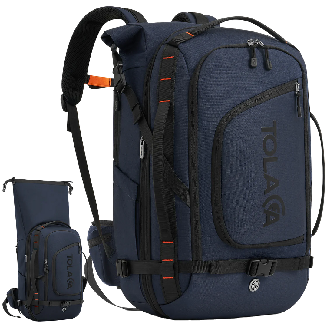 Tolaccea Mlife 07 | Expandable 40L to 55L Roll-Top Travel Backpack