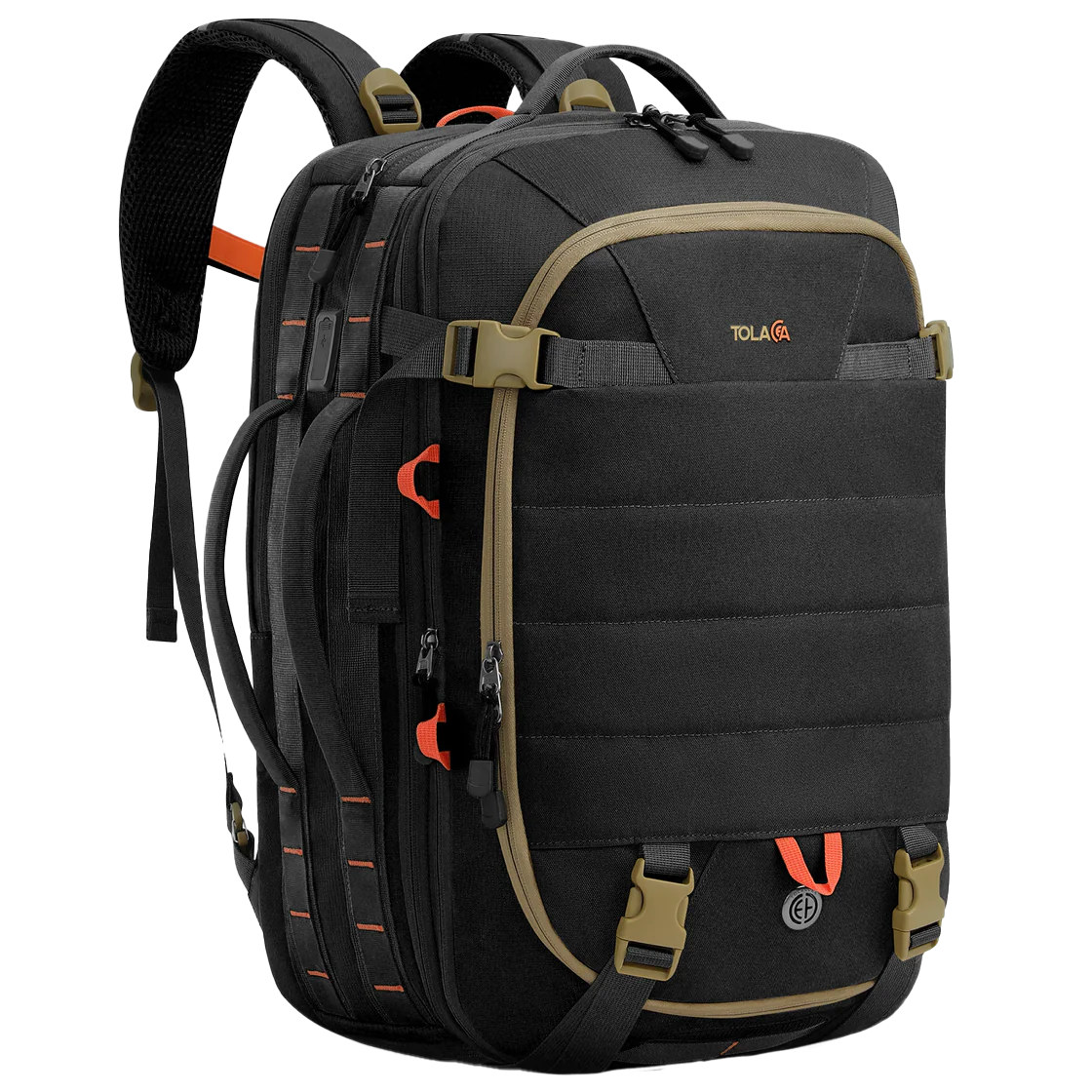 Tolaccea Ulife 01 Business Travel Backpack, TSA-Friendly Carry On with Quick-Access Pocket & Separate Shoe Compartment, 40L-50L