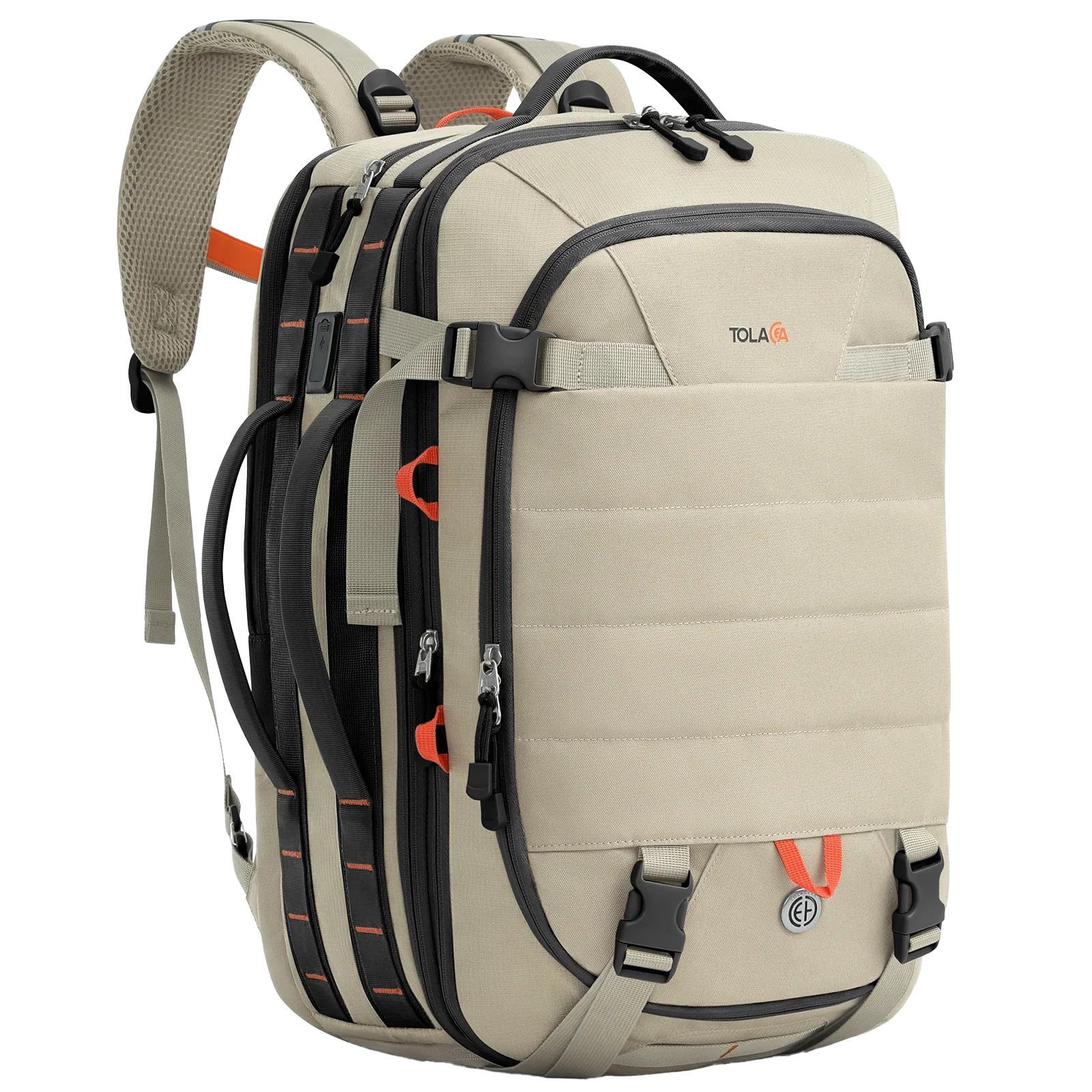 Tolaccea Ulife 01 Business Travel Backpack, TSA-Friendly Carry On with Quick-Access Pocket & Separate Shoe Compartment, 40L-50L