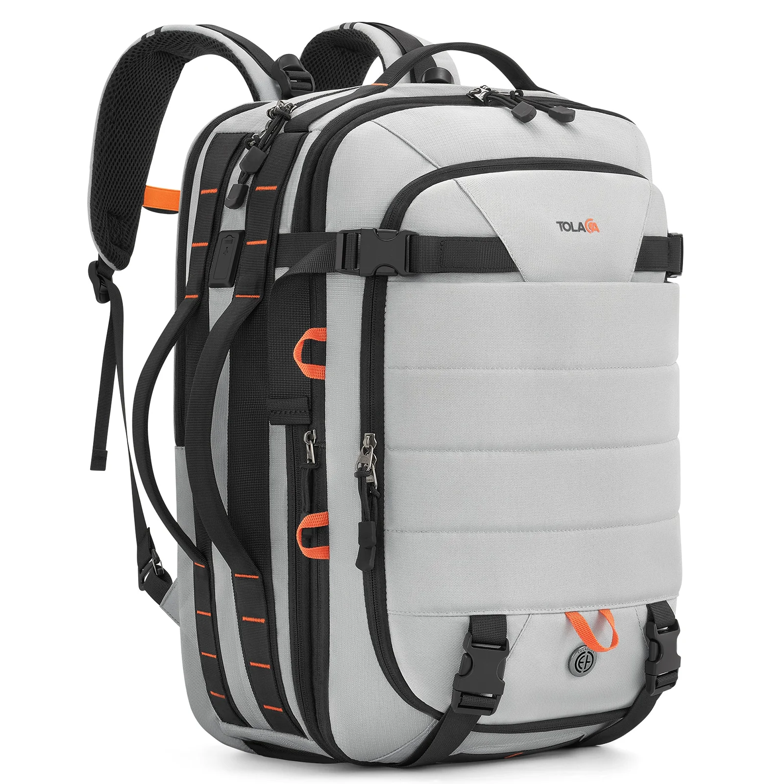 Tolaccea Ulife 01 Business Travel Backpack, TSA-Friendly Carry On with Quick-Access Pocket & Separate Shoe Compartment, 40L-50L