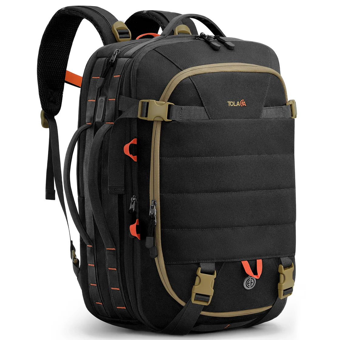 Tolaccea Ulife 01 Business Travel Backpack, TSA-Friendly Carry On with Quick-Access Pocket & Separate Shoe Compartment, 40L-50L