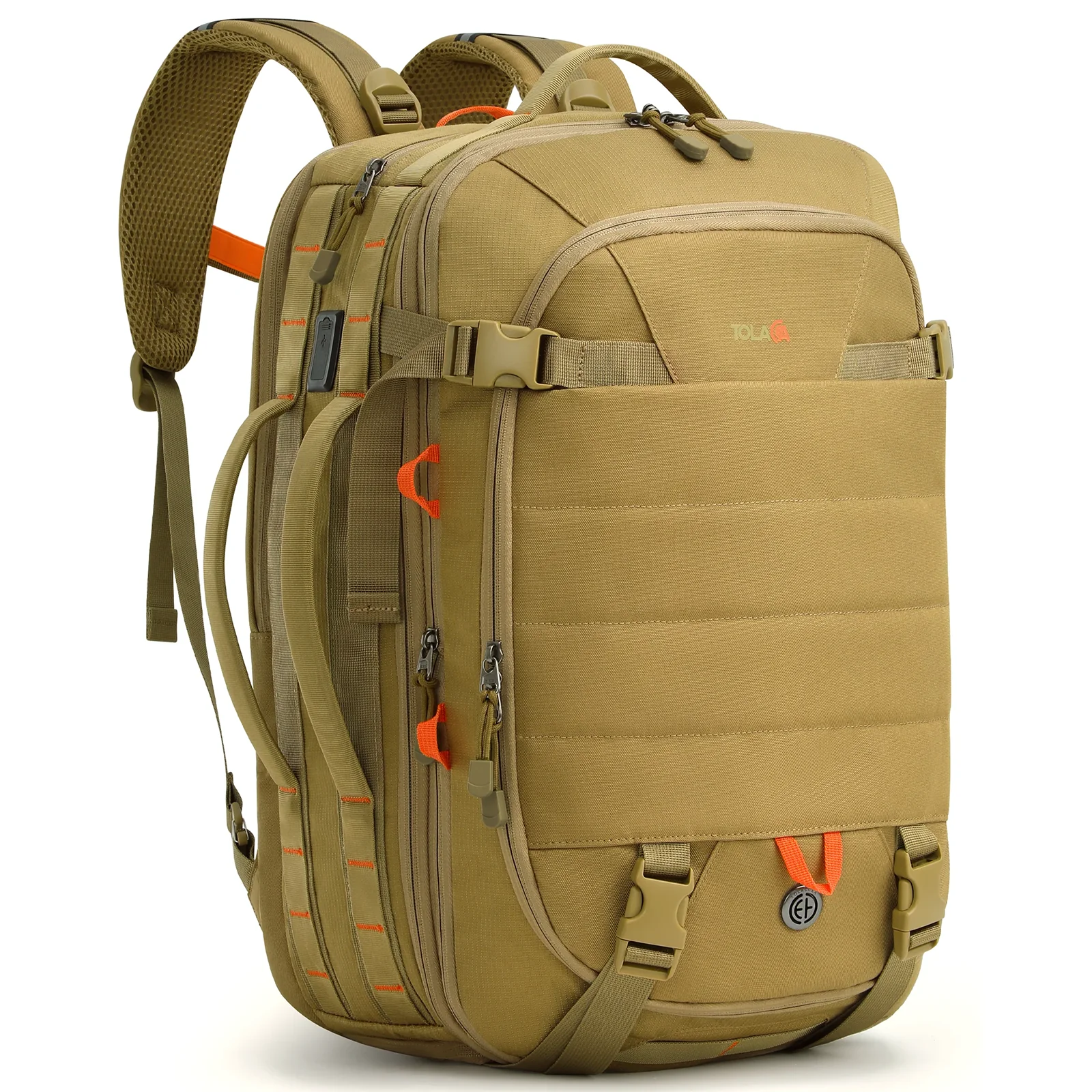 Tolaccea Ulife 01 Business Travel Backpack, TSA-Friendly Carry On with Quick-Access Pocket & Separate Shoe Compartment, 40L-50L