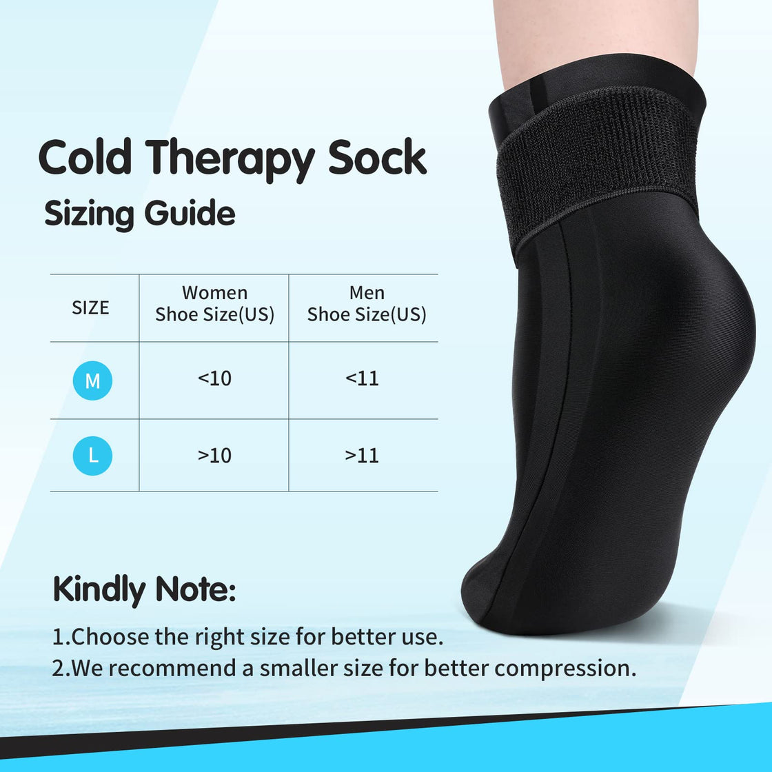 Tolaccea Reusable Gel Cold Therapy Sock for Hot & Cold Therapy