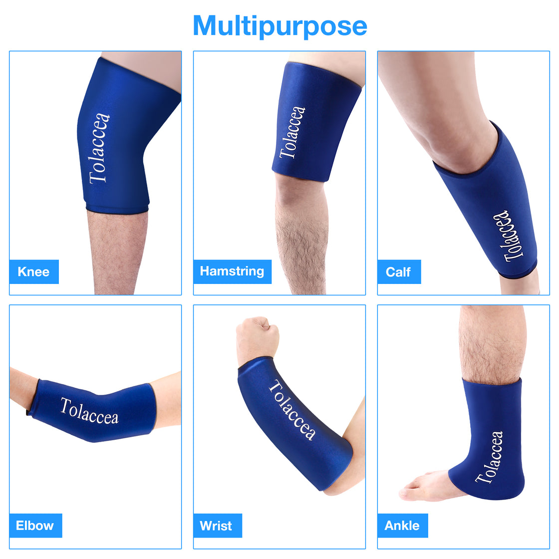 Hot & Cold Therapy Compression Sleeve for Knee Calf Ankle Pain Relief –  Tolaccea