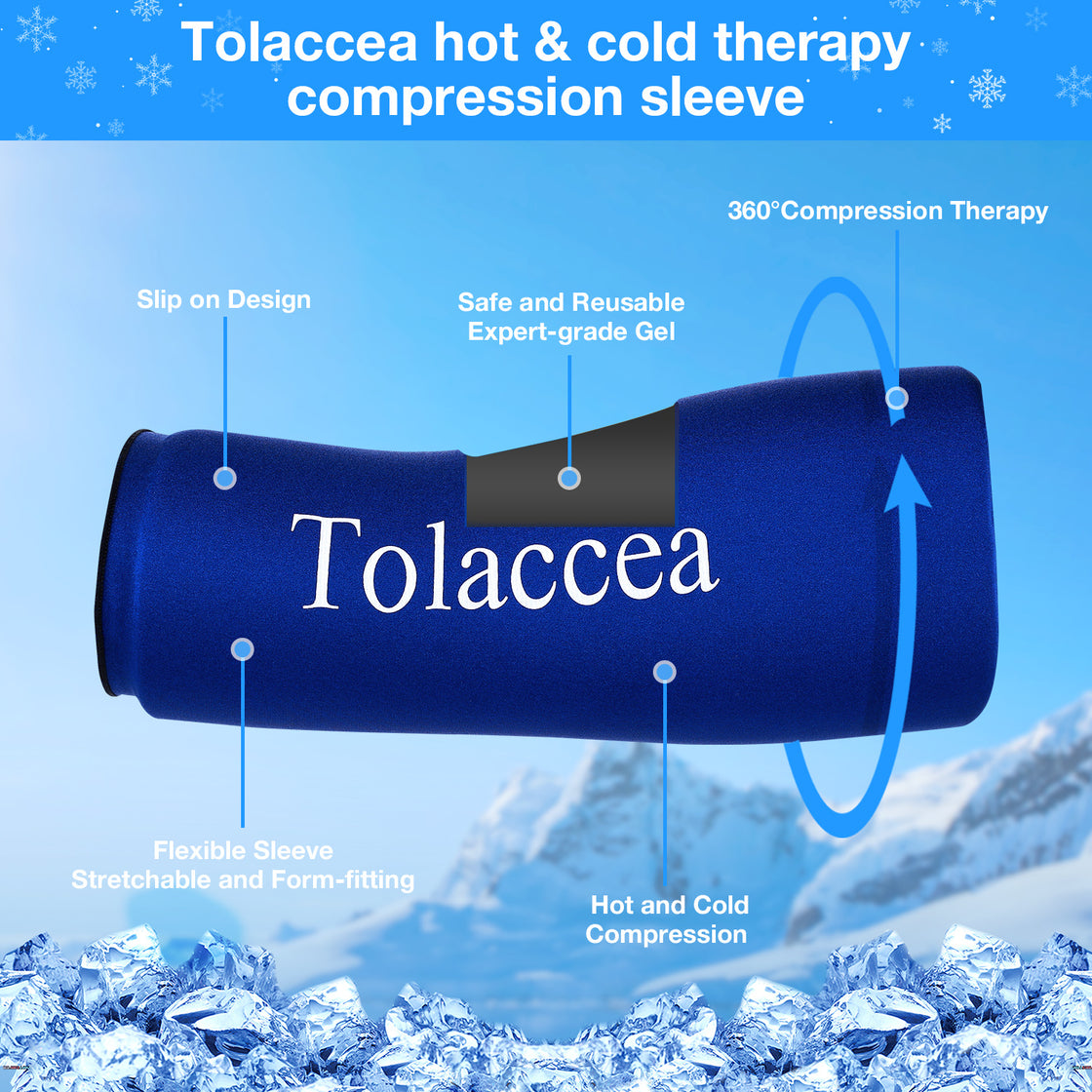 Hot & Cold Therapy Compression Sleeve for Knee Calf Ankle Pain Relief