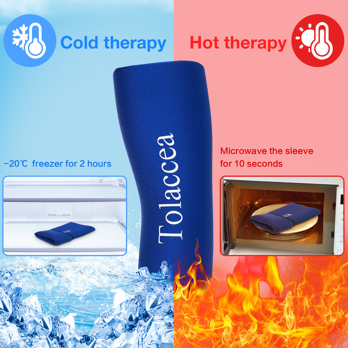 Hot & Cold Therapy Compression Sleeve for Knee Calf Ankle Pain Relief